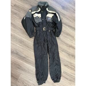 Vintage Descente black / gray winter ski snow suit mens size Small